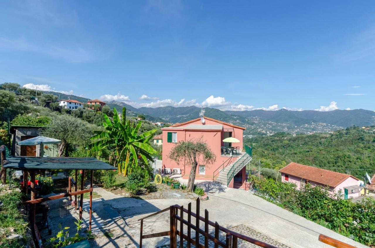 Alla Casa Rosa, Peaceful Apartment Surrounded By Greenery With Free Parking, Wifi & Air Conditioning Rapallo Kültér fotó