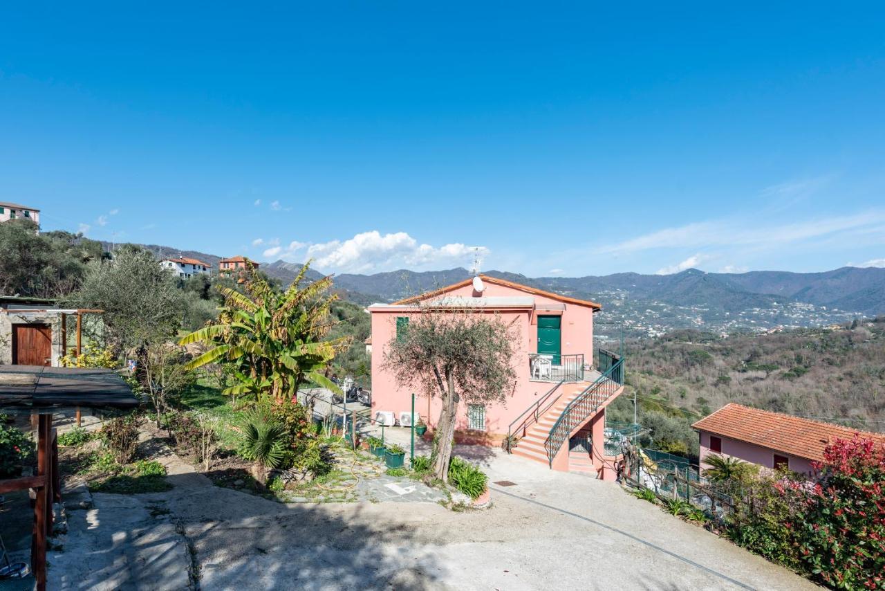 Alla Casa Rosa, Peaceful Apartment Surrounded By Greenery With Free Parking, Wifi & Air Conditioning Rapallo Kültér fotó
