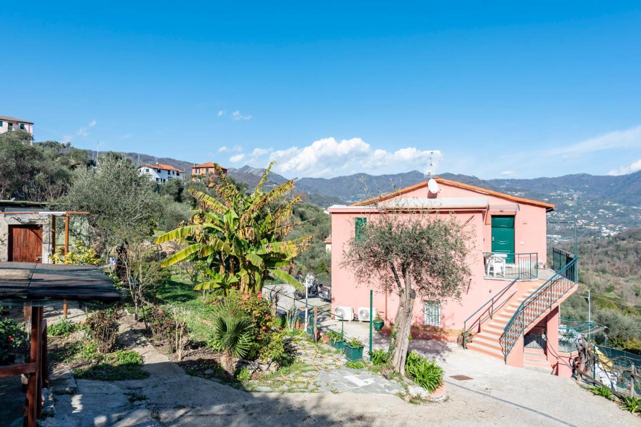 Alla Casa Rosa, Peaceful Apartment Surrounded By Greenery With Free Parking, Wifi & Air Conditioning Rapallo Kültér fotó
